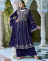 sophisticated purple fox georgette designer party wear heavy salwar suit collection with purple fox georgette rt8977-185078 Front View